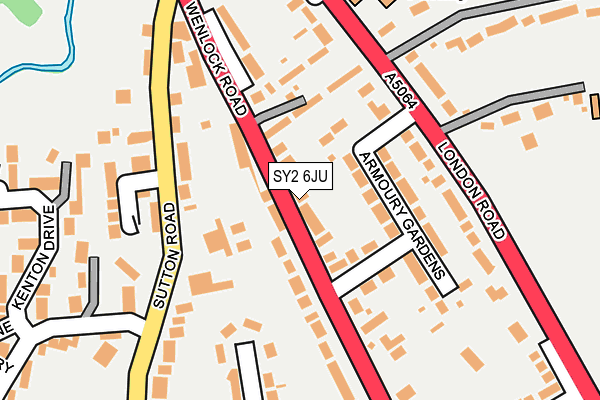 SY2 6JU map - OS OpenMap – Local (Ordnance Survey)