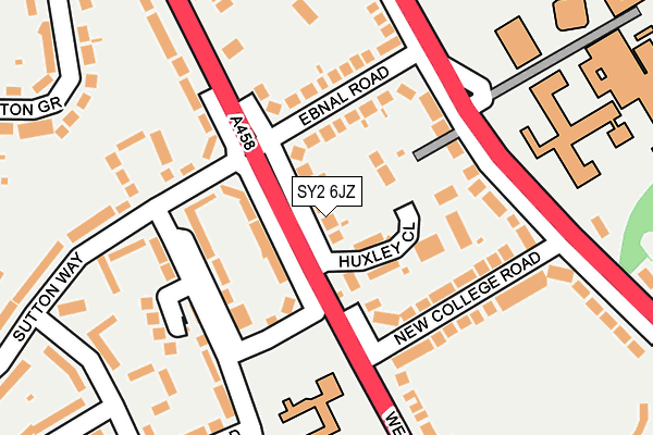 SY2 6JZ map - OS OpenMap – Local (Ordnance Survey)