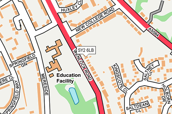 SY2 6LB map - OS OpenMap – Local (Ordnance Survey)