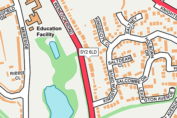 SY2 6LD map - OS OpenMap – Local (Ordnance Survey)