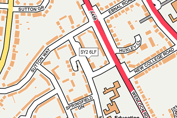 SY2 6LF map - OS OpenMap – Local (Ordnance Survey)