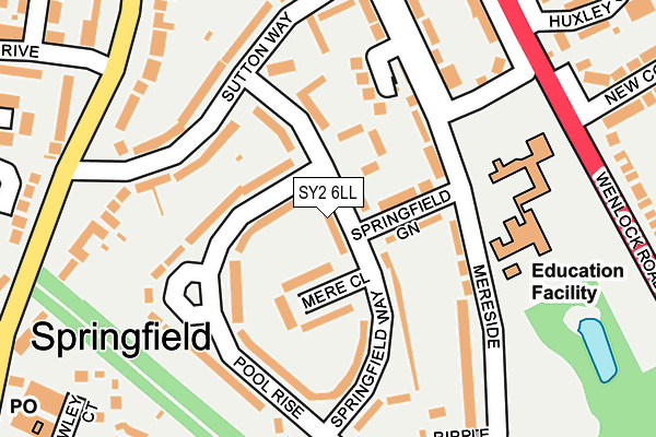 SY2 6LL map - OS OpenMap – Local (Ordnance Survey)