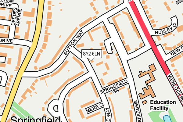 SY2 6LN map - OS OpenMap – Local (Ordnance Survey)