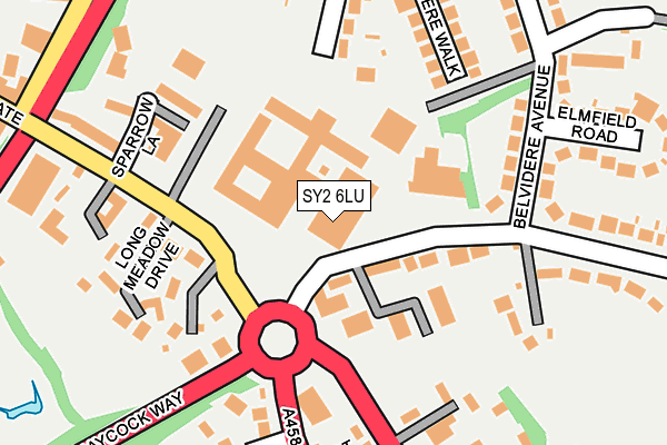 SY2 6LU map - OS OpenMap – Local (Ordnance Survey)