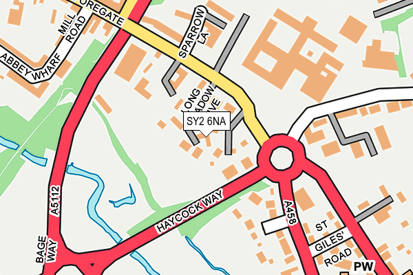 SY2 6NA map - OS OpenMap – Local (Ordnance Survey)