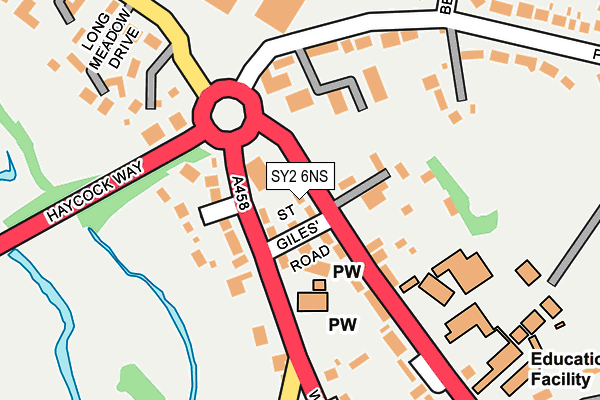 SY2 6NS map - OS OpenMap – Local (Ordnance Survey)