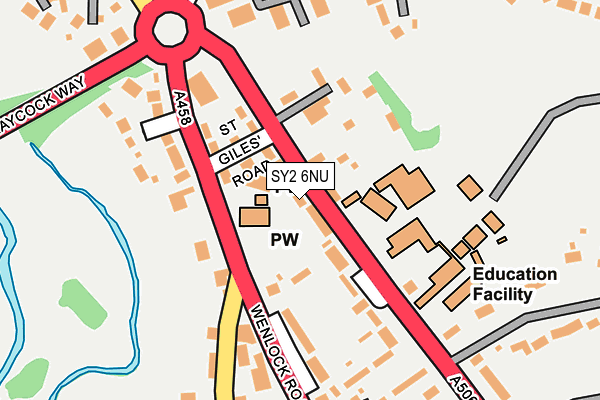 SY2 6NU map - OS OpenMap – Local (Ordnance Survey)