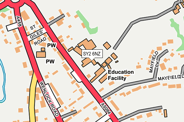 SY2 6NZ map - OS OpenMap – Local (Ordnance Survey)