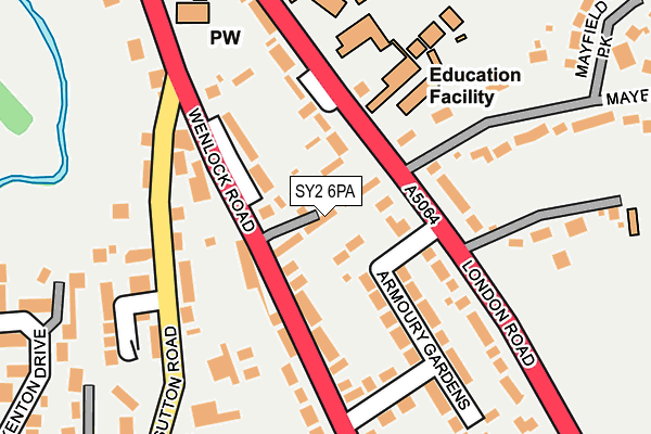 SY2 6PA map - OS OpenMap – Local (Ordnance Survey)