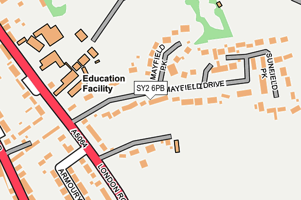 SY2 6PB map - OS OpenMap – Local (Ordnance Survey)