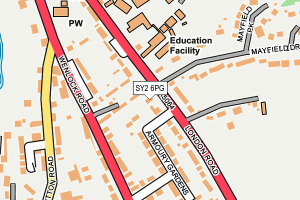 SY2 6PG map - OS OpenMap – Local (Ordnance Survey)