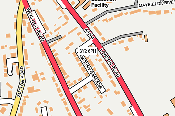 SY2 6PH map - OS OpenMap – Local (Ordnance Survey)