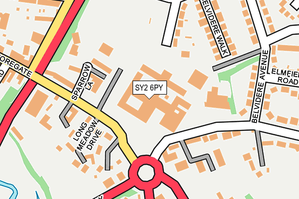 SY2 6PY map - OS OpenMap – Local (Ordnance Survey)