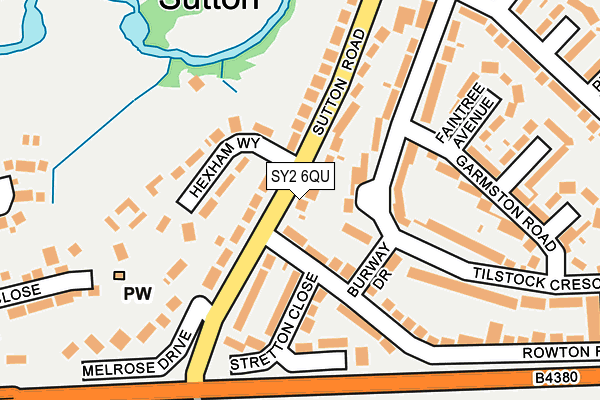 SY2 6QU map - OS OpenMap – Local (Ordnance Survey)