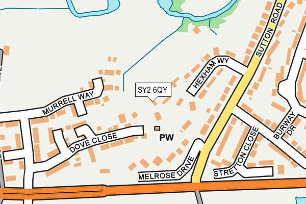 SY2 6QY map - OS OpenMap – Local (Ordnance Survey)