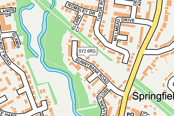 SY2 6RG map - OS OpenMap – Local (Ordnance Survey)