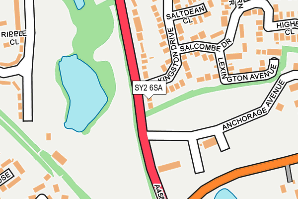 SY2 6SA map - OS OpenMap – Local (Ordnance Survey)