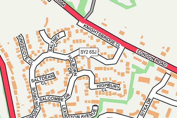 SY2 6SJ map - OS OpenMap – Local (Ordnance Survey)