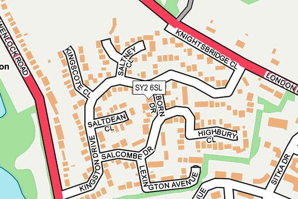 SY2 6SL map - OS OpenMap – Local (Ordnance Survey)