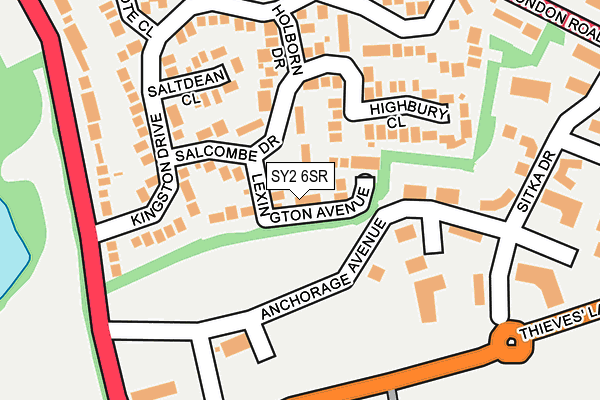 SY2 6SR map - OS OpenMap – Local (Ordnance Survey)