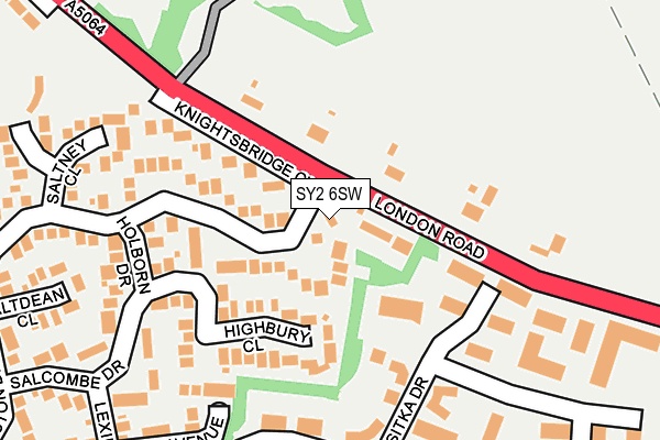 SY2 6SW map - OS OpenMap – Local (Ordnance Survey)