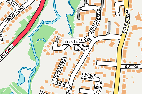 SY2 6TE map - OS OpenMap – Local (Ordnance Survey)