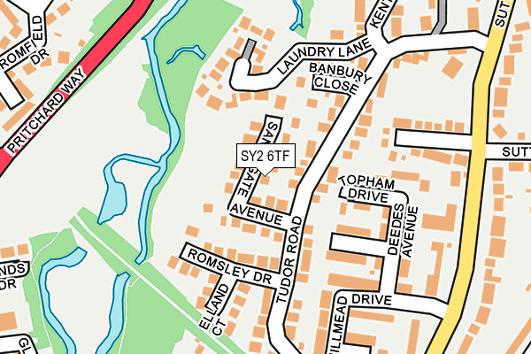 SY2 6TF map - OS OpenMap – Local (Ordnance Survey)