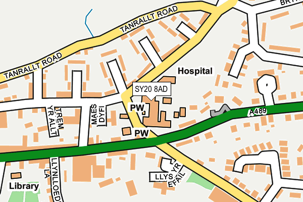 SY20 8AD map - OS OpenMap – Local (Ordnance Survey)