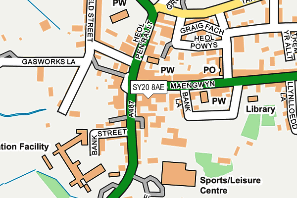 SY20 8AE map - OS OpenMap – Local (Ordnance Survey)