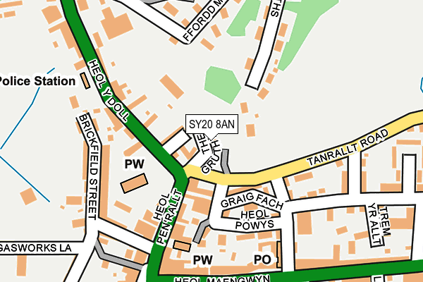 SY20 8AN map - OS OpenMap – Local (Ordnance Survey)