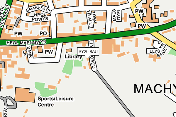 SY20 8AU map - OS OpenMap – Local (Ordnance Survey)