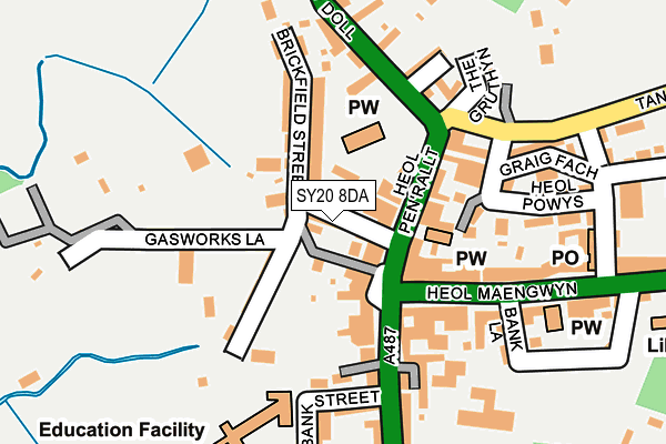 SY20 8DA map - OS OpenMap – Local (Ordnance Survey)