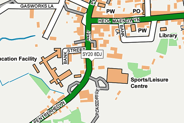 SY20 8DJ map - OS OpenMap – Local (Ordnance Survey)