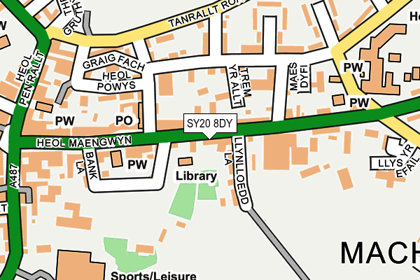 SY20 8DY map - OS OpenMap – Local (Ordnance Survey)