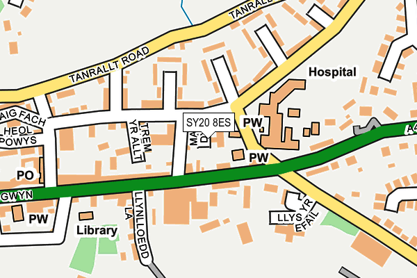 SY20 8ES map - OS OpenMap – Local (Ordnance Survey)