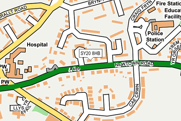 SY20 8HB map - OS OpenMap – Local (Ordnance Survey)