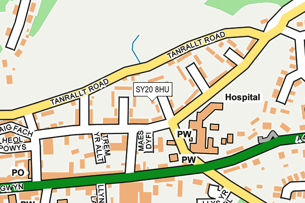 SY20 8HU map - OS OpenMap – Local (Ordnance Survey)