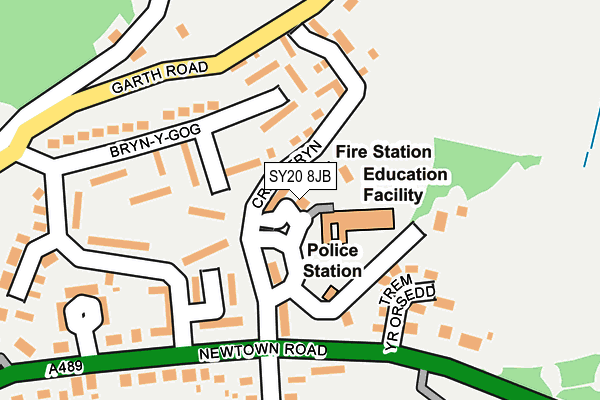 SY20 8JB map - OS OpenMap – Local (Ordnance Survey)