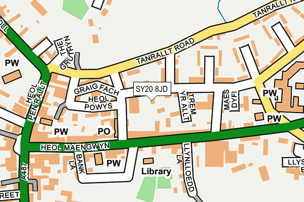 SY20 8JD map - OS OpenMap – Local (Ordnance Survey)