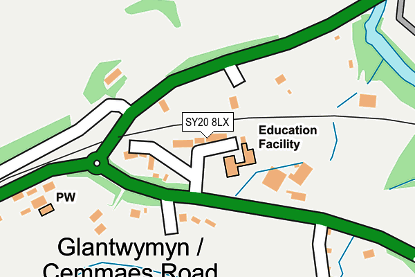 SY20 8LX map - OS OpenMap – Local (Ordnance Survey)