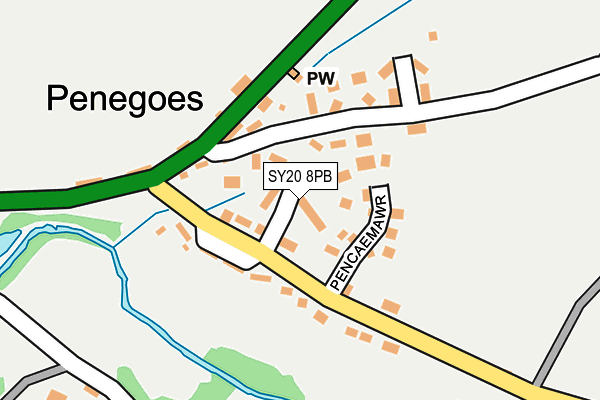 SY20 8PB map - OS OpenMap – Local (Ordnance Survey)