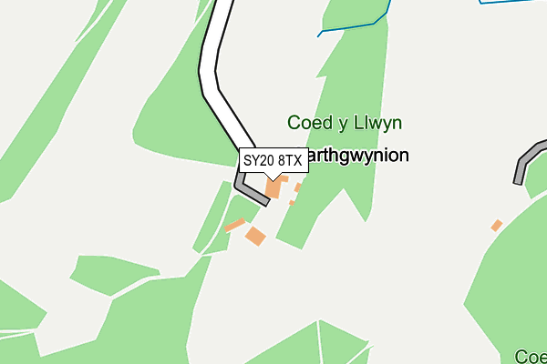 SY20 8TX map - OS OpenMap – Local (Ordnance Survey)