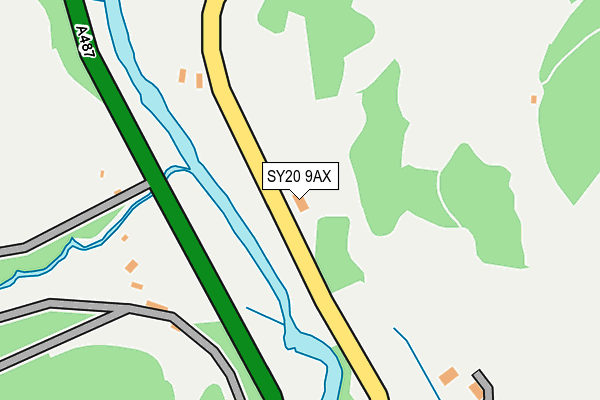 SY20 9AX map - OS OpenMap – Local (Ordnance Survey)