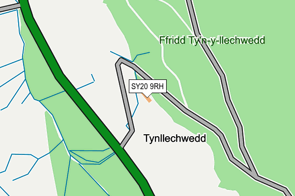 SY20 9RH map - OS OpenMap – Local (Ordnance Survey)