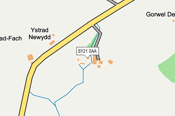 SY21 0AA map - OS OpenMap – Local (Ordnance Survey)