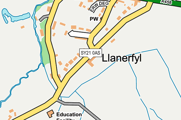 SY21 0AS map - OS OpenMap – Local (Ordnance Survey)