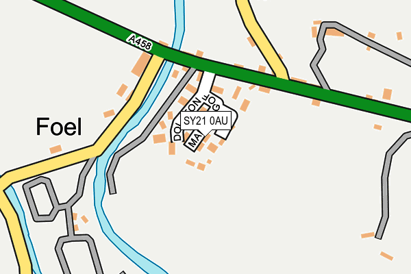 SY21 0AU map - OS OpenMap – Local (Ordnance Survey)