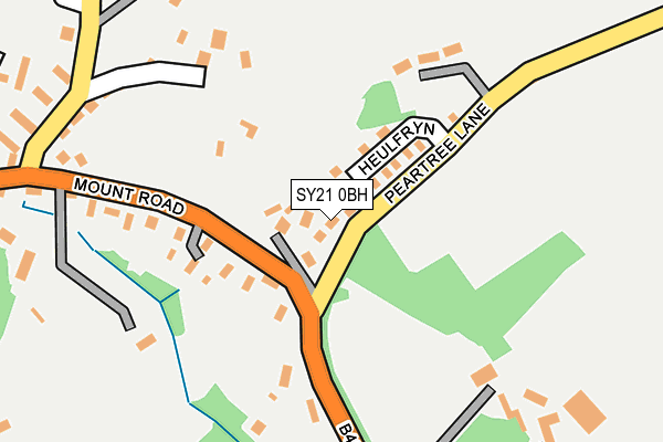 SY21 0BH map - OS OpenMap – Local (Ordnance Survey)