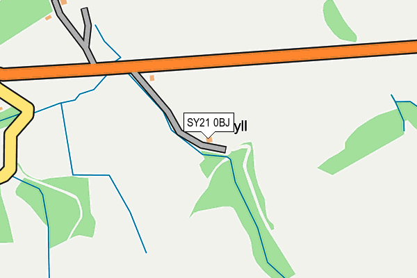 SY21 0BJ map - OS OpenMap – Local (Ordnance Survey)