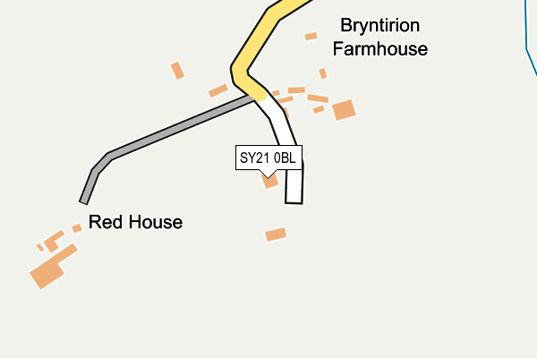 SY21 0BL map - OS OpenMap – Local (Ordnance Survey)